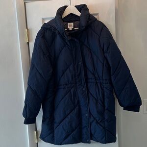 GAP Dark Blue Quilted Puffer Coat